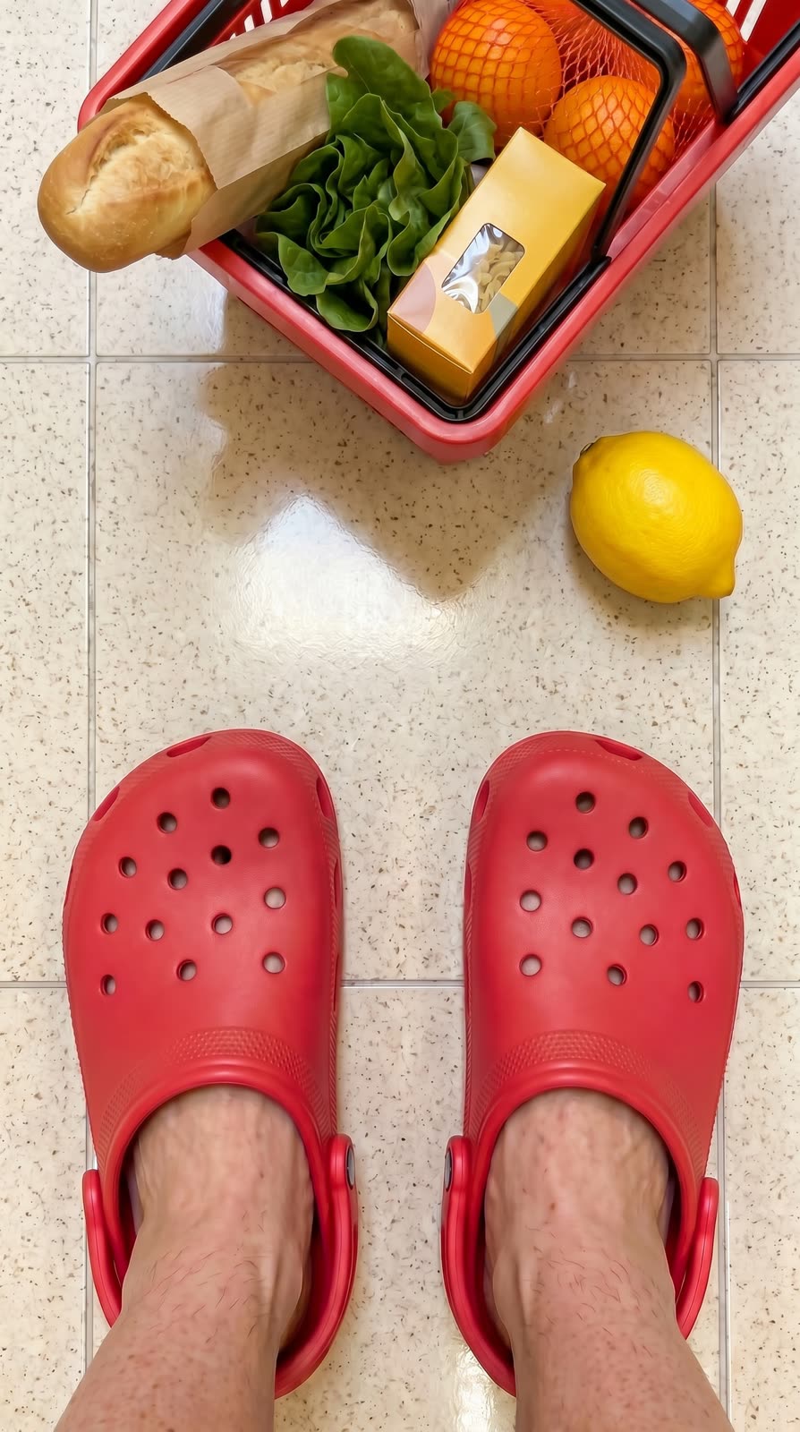 Frame 4 — grocery aisle