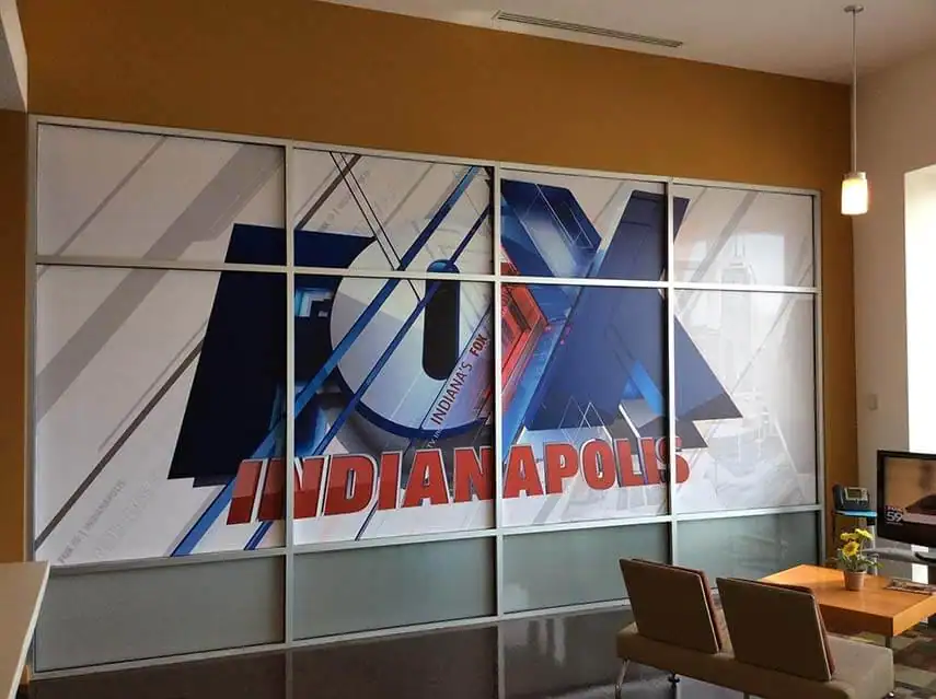 Lobby cling installation
